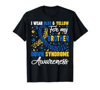 I Wear Blue & Yellow for My Brother Down Syndrome Awareness T-Shirt