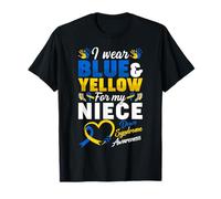 I Wear Blue & Yellow for My Niece Down Syndrome Awareness T-Shirt