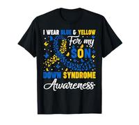 I Wear Blue & Yellow for My Son Down Syndrome Awareness T-Shirt