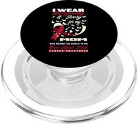 I Wear Burgundy & Ivory For My Mom Oral Head Neck Cancer PopSockets PopGrip for MagSafe