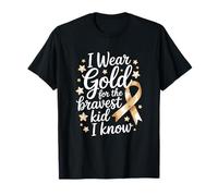 I Wear Gold for The Bravest Kid I Know, Childhood Cancer T-Shirt
