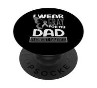 I Wear Gray For My Dad Butterfly Parkinson’s Awareness PopSockets Adhesive PopGrip