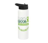 I wear Green for Cerebral Palsy Awareness Stainless Steel Insulated Water Bottle