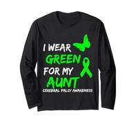 I Wear Green for My Aunt Cerebral Palsy Ribbon Long Sleeve T-Shirt