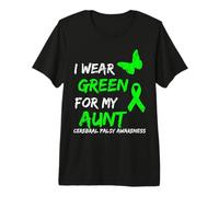 I Wear Green for My Aunt Cerebral Palsy Ribbon Premium T-Shirt