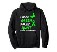 I Wear Green For My Aunt Cerebral Palsy Ribbon Pullover Hoodie