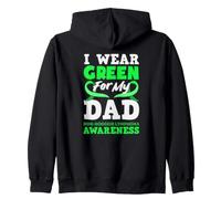 I Wear Green For My Dad Non-Hodgkin Lymphoma Zip Hoodie
