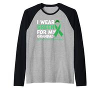 I Wear Green for My Grandad Apparel, Liver Cancer Awareness Raglan Baseball Tee