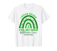 I Wear Green for My Mom Gallbladder Cancer Awareness Value Graphic T-Shirt, Men, White, M