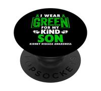 I wear Green For My Son - Kidney Disease Awareness PopSockets Adhesive PopGrip