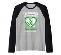 I Wear Green for My Stepmother DTP Awareness Raglan Baseball Tee