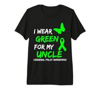 I Wear Green for My Uncle Cerebral Palsy Ribbon Premium T-Shirt