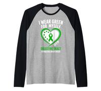 I Wear Green for Myself Digestive Tract Paralysis Awareness Raglan Baseball Tee
