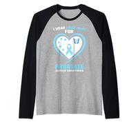 I Wear Light Blue for Prostate Cancer Awareness Raglan Baseball Tee