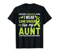 I Wear Lime Green for Aunt Lymphoma Cancer Awareness T-Shirt