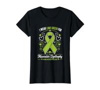I Wear Lime Green for Muscular Dystrophy Awareness Value Graphic T-Shirt, Women, Black, M