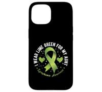 I Wear Lime Green for My Aunt Lymphoma Awarenes Case for iPhone 15