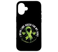 I Wear Lime Green for My Aunt Lymphoma Awarenes Case for iPhone 16