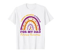 I Wear Orange and Purple for My Dad Psoriasis Awareness Value Graphic T-Shirt, Men, White, S