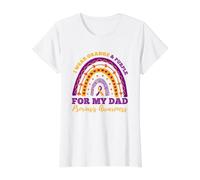 I Wear Orange and Purple for My Dad Psoriasis Awareness Value Graphic T-Shirt, Women, White, S
