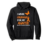 I Wear Orange For My Auntie Multiple Sclerosis Ribbon Pullover Hoodie