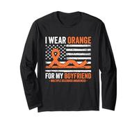 I Wear Orange for My Boyfriend Multiple Sclerosis Awareness Long Sleeve T-Shirt