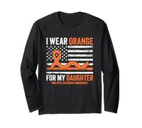I Wear Orange for My Daughter Multiple Sclerosis Awareness Long Sleeve T-Shirt