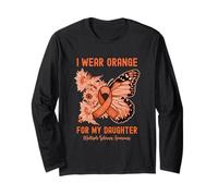 I Wear Orange for My Daughter Multiple Sclerosis Awareness Long Sleeve T-Shirt