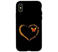 I Wear Orange for My Mom Butterfly MS Awareness Case for iPhone X/XS