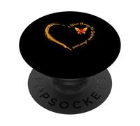 I Wear Orange for My Mom Butterfly MS Awareness PopSockets Adhesive PopGrip