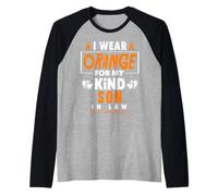 I Wear Orange for My Son in Law COPD Warrior COPD Awareness Raglan Baseball Tee