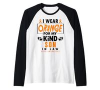 I Wear Orange for My Son in Law COPD Warrior COPD Awareness Raglan Baseball Tee