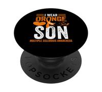 I Wear Orange For My SON - MS Multiple Sclerosis Awareness PopSockets Adhesive PopGrip