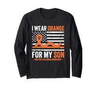 I Wear Orange for My Son Multiple Sclerosis Awareness Long Sleeve T-Shirt