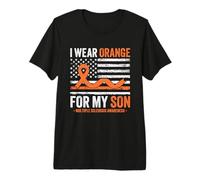 I Wear Orange for My Son Multiple Sclerosis Awareness Premium T-Shirt