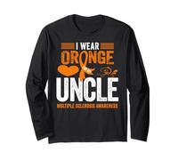 I Wear Orange for My Uncle - MS Multiple Sclerosis Awareness Long Sleeve T-Shirt