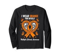 I Wear Orange for Myself Multiple Sclerosis Awareness Heart Long Sleeve T-Shirt