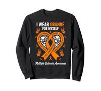 I Wear Orange For Myself Multiple Sclerosis Awareness Heart Sweatshirt