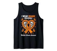I Wear Orange for Myself Multiple Sclerosis Awareness Heart Tank Top