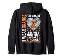 I Wear Orange For Myself Multiple Sclerosis Awareness Strong Zip Hoodie