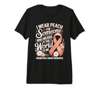 I Wear Peach for Someone Who Means The World to Me Premium T-Shirt