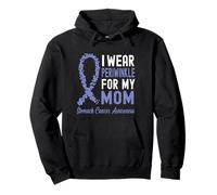 I Wear Periwinkle For My Mom Stomach Cancer Awareness Ribbon Pullover Hoodie