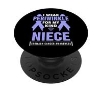 I Wear Periwinkle For My Niece Stomach Cancer Awareness PopSockets Adhesive PopGrip