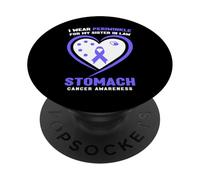 I Wear Periwinkle For My Sister In Law Stomach Cancer PopSockets Adhesive PopGrip