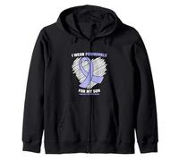 I Wear Periwinkle For My Son Esophageal Cancer Awareness Zip Hoodie