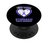 I Wear Periwinkle For My Stepdad Stomach Cancer Awareness PopSockets Adhesive PopGrip