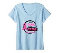 I Wear Pink Because My Tatas Tried To Kill Me V-Neck T-Shirt