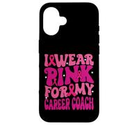 I Wear Pink for My Career Coach Breast Cancer Awareness Kids Case for iPhone 16