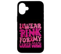 I Wear Pink for My Career Coach Breast Cancer Awareness Kids Case for iPhone 16 Plus