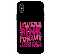I Wear Pink for My Career Coach Breast Cancer Awareness Kids Case for iPhone X/XS